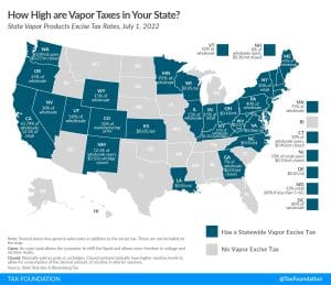 2022 vapor taxes by state vaping tax rates on e-cigarettes and vaping taxes by state